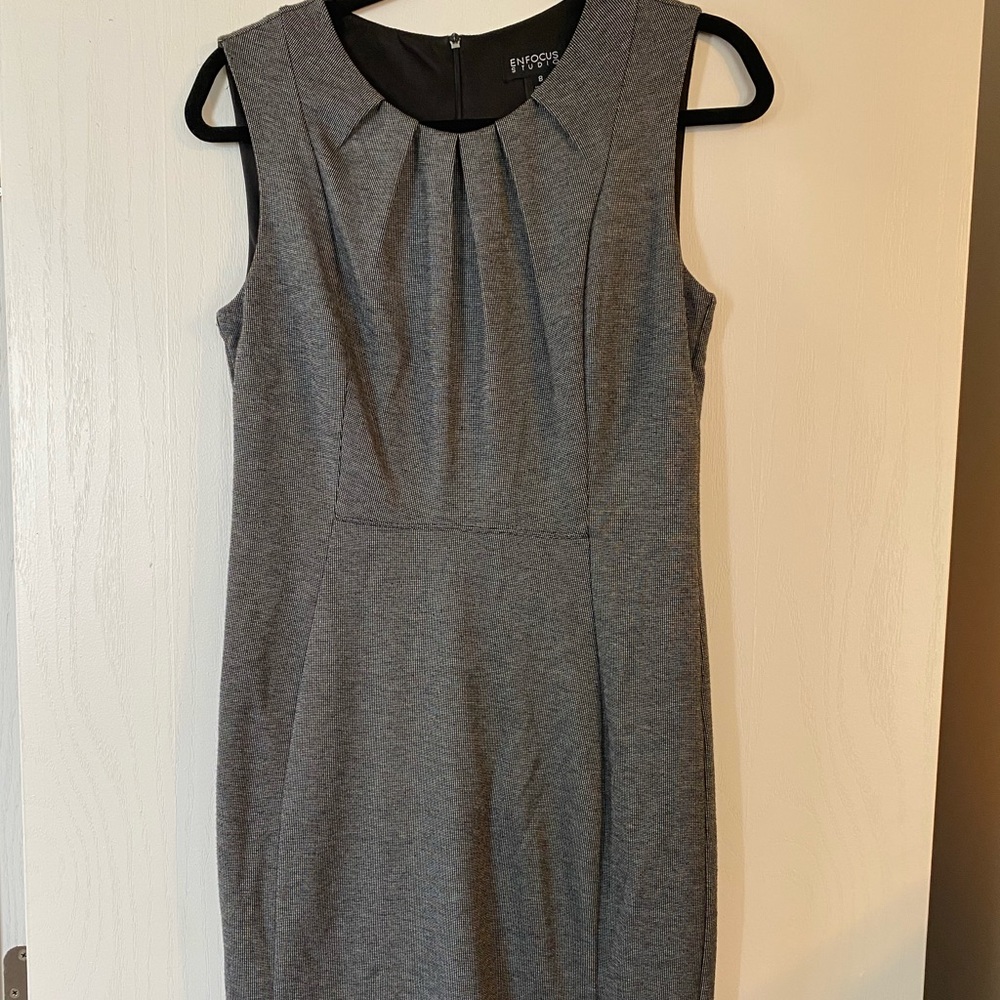 ENFOCUS STUDIO Black White Knit Dress Size 8